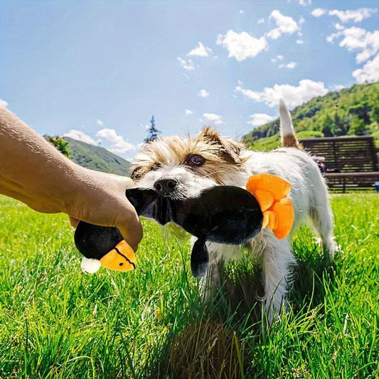 1pc Bird-Shaped Squeaky Dog Toy - Plush Chew Toy For Puppies