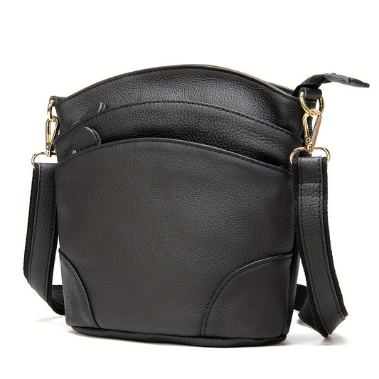 Premium Genuine Cowhide Leather Crossbody Bag for Women
