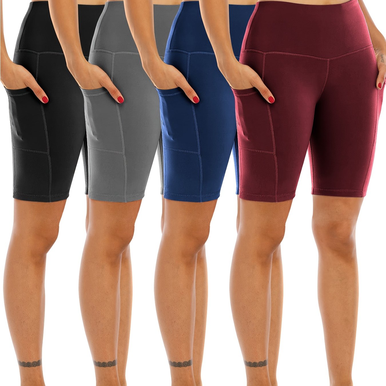 Pro-Fit 1 Pcs Women's High Waisted Tumming Yoga Shorts