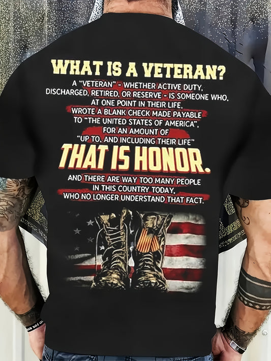 Men's Veteran Tribute Graphic T-Shirt - That Is Honor Design