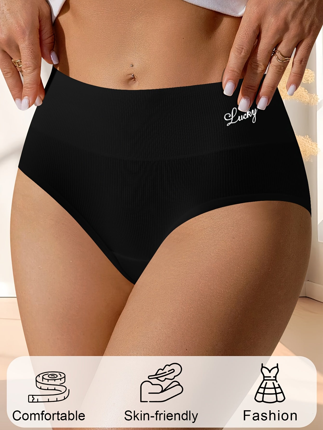 8pcs Women's High-Waist Briefs - Comfortable and Stylish Underwear