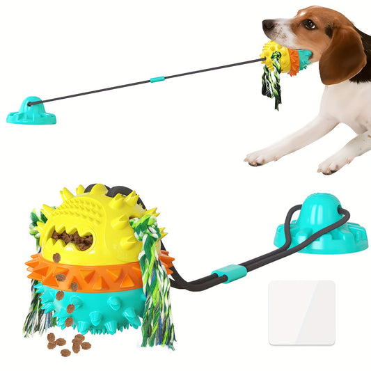 Dog Toys For Aggressive Chewers Interactive Indestructible Puzzle Stimulating Chew Toy Suction Cup Tug Of War Enrichment Rope Boredom Busy Self Play Food Teething Puppy Dispensing Squeaky Ball Dogs