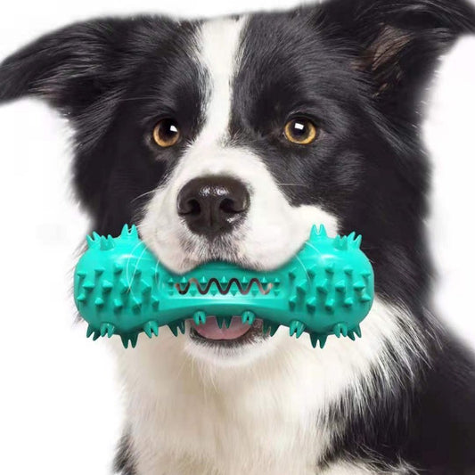 Dental Chew Toy for Small to Medium Dogs | Teeth Cleaning & Anxiety Relief | Durable Rubber Molar Stick with Serrated Texture | Enhances Play & Oral Health | Blue, 7.09x3.07inch | Promotes Dental Health and Reduces Anxiety, D