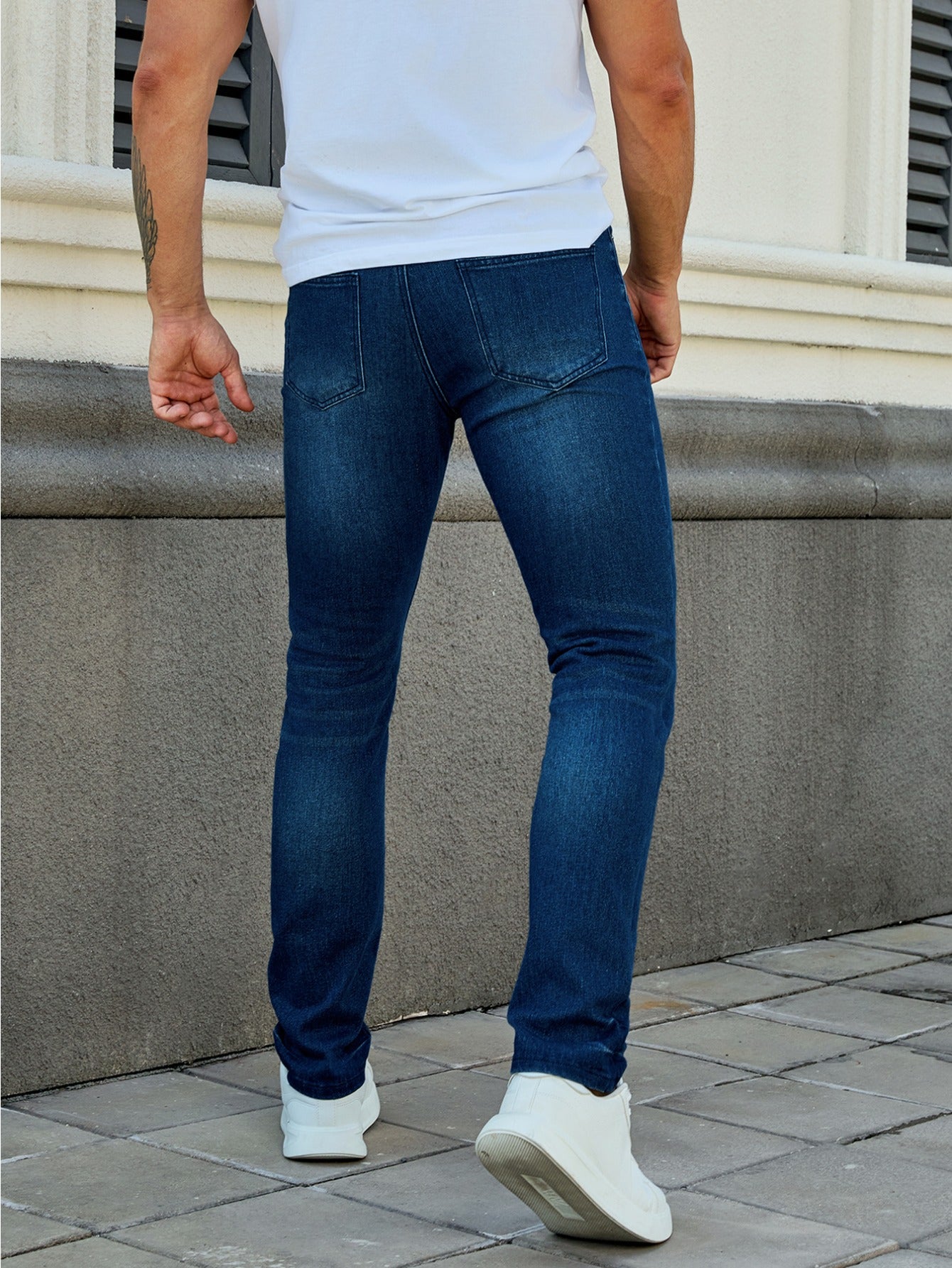 Men's Slim-Fit Stretch Denim Jeans - Versatile All-Season Fashion Pants in Multiple Colors, Comfortable & Stylish for Casual Wear, Travel, and Holidays, Holiday Fashion Pants | Trendy Casualwear | Elastic Flexibility