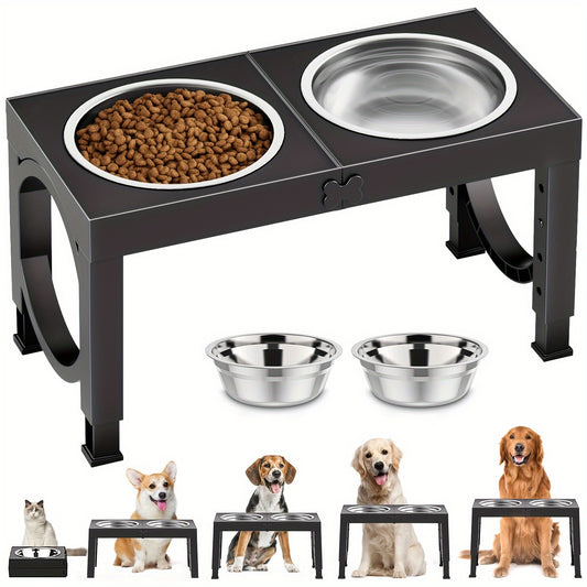 Elevated Dog Bowls Foldable, Xiaz Raised Feeder Set